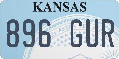 KS license plate 896GUR