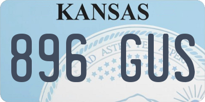 KS license plate 896GUS