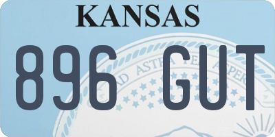 KS license plate 896GUT