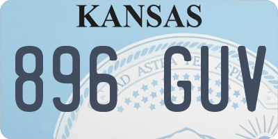 KS license plate 896GUV