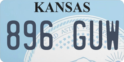 KS license plate 896GUW