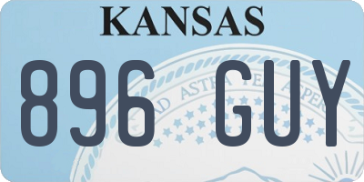 KS license plate 896GUY