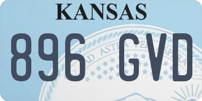 KS license plate 896GVD
