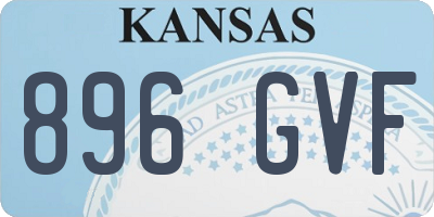 KS license plate 896GVF