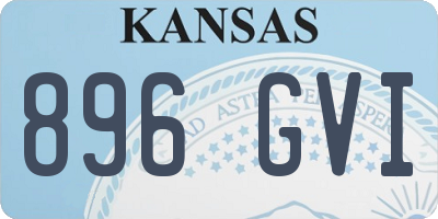 KS license plate 896GVI