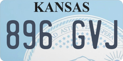 KS license plate 896GVJ