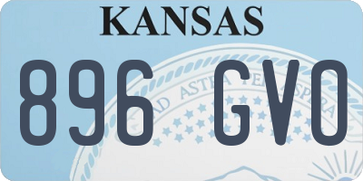 KS license plate 896GVO