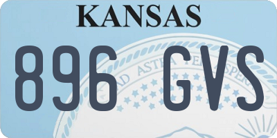 KS license plate 896GVS
