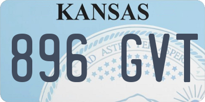 KS license plate 896GVT