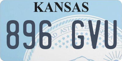 KS license plate 896GVU