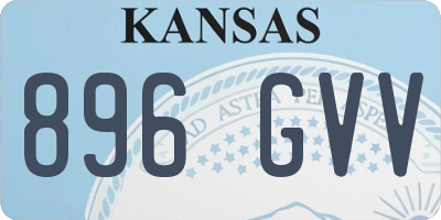 KS license plate 896GVV