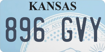 KS license plate 896GVY