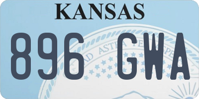KS license plate 896GWA