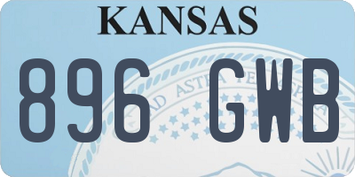 KS license plate 896GWB