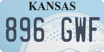 KS license plate 896GWF