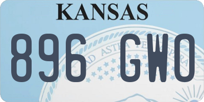 KS license plate 896GWO
