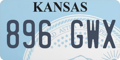 KS license plate 896GWX