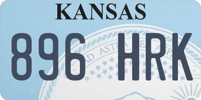 KS license plate 896HRK