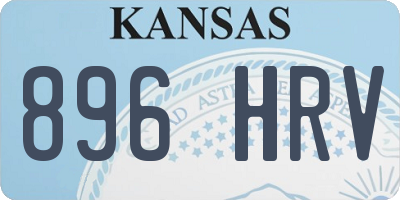KS license plate 896HRV