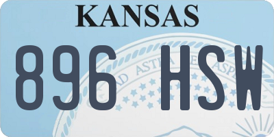 KS license plate 896HSW