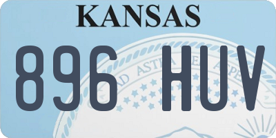 KS license plate 896HUV