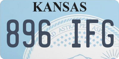 KS license plate 896IFG