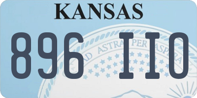 KS license plate 896IIO