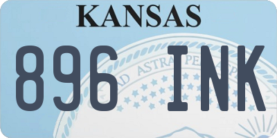 KS license plate 896INK