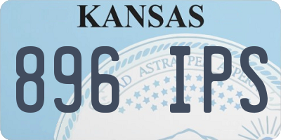 KS license plate 896IPS