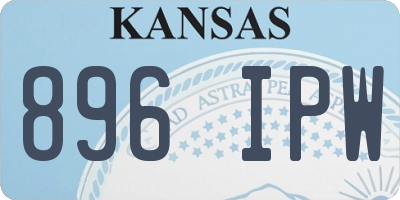 KS license plate 896IPW