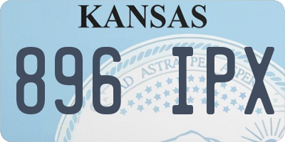 KS license plate 896IPX