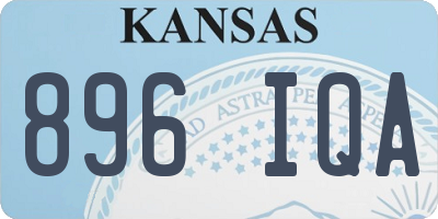 KS license plate 896IQA