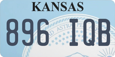 KS license plate 896IQB