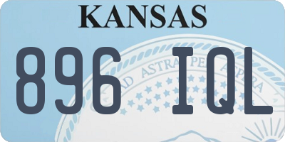 KS license plate 896IQL