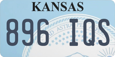 KS license plate 896IQS