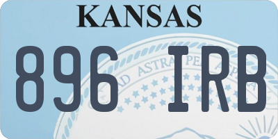 KS license plate 896IRB