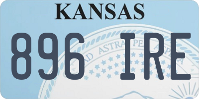 KS license plate 896IRE
