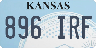 KS license plate 896IRF