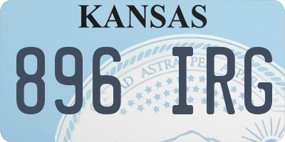 KS license plate 896IRG