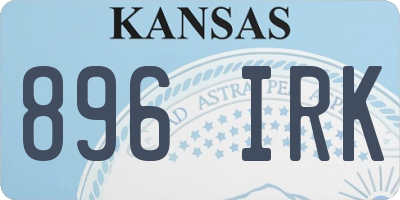 KS license plate 896IRK