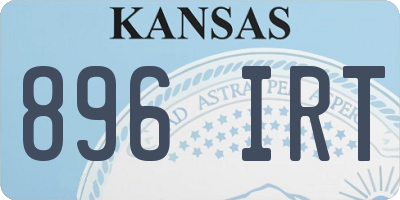 KS license plate 896IRT