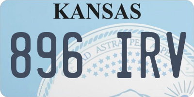 KS license plate 896IRV