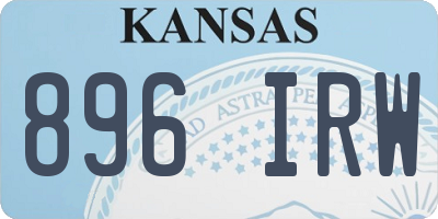 KS license plate 896IRW