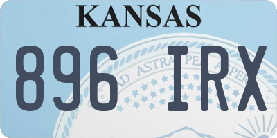 KS license plate 896IRX