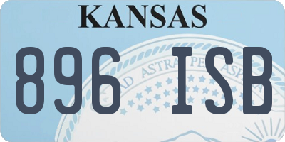 KS license plate 896ISB