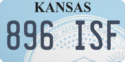 KS license plate 896ISF