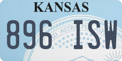 KS license plate 896ISW