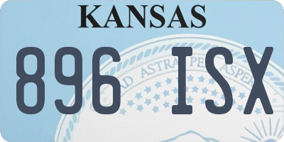 KS license plate 896ISX
