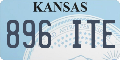 KS license plate 896ITE