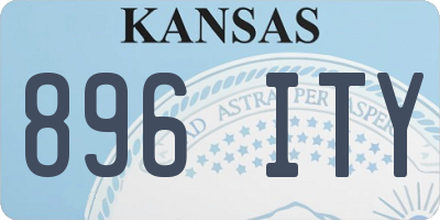 KS license plate 896ITY